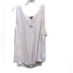 Torrid baby pink light pink sleeveless blouse top size 4‎